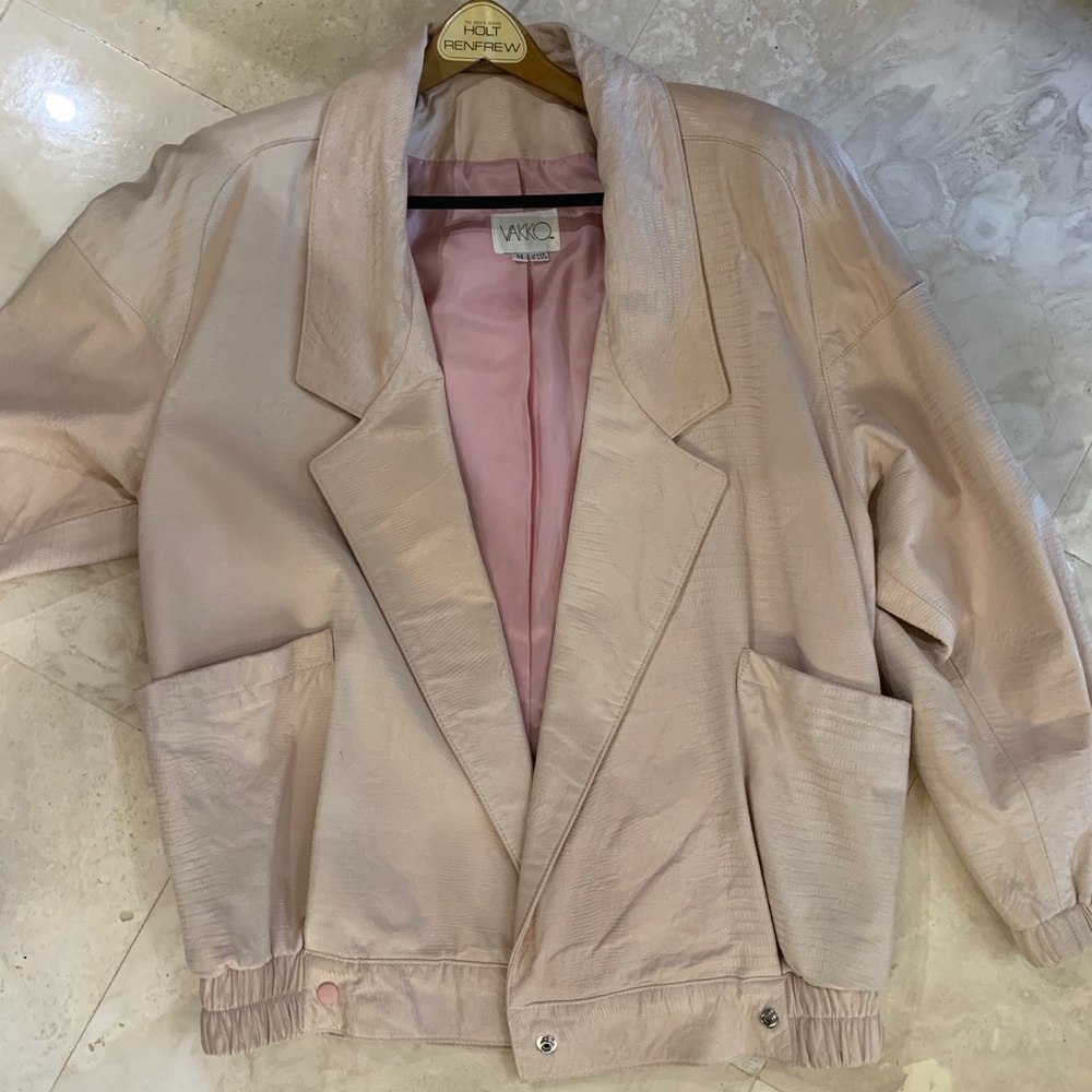 Vakko Leather. Python Pressed Blazer - image 1